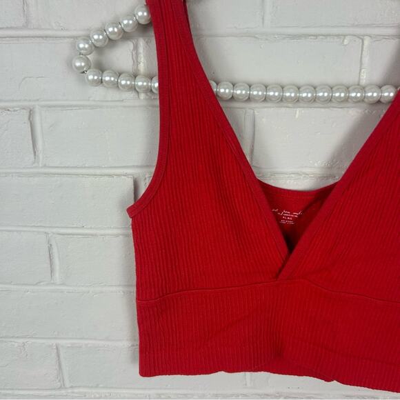 Urban Outfitters Out From Under Red Ribbed Bralette Size M/L - Picture 3 of 8